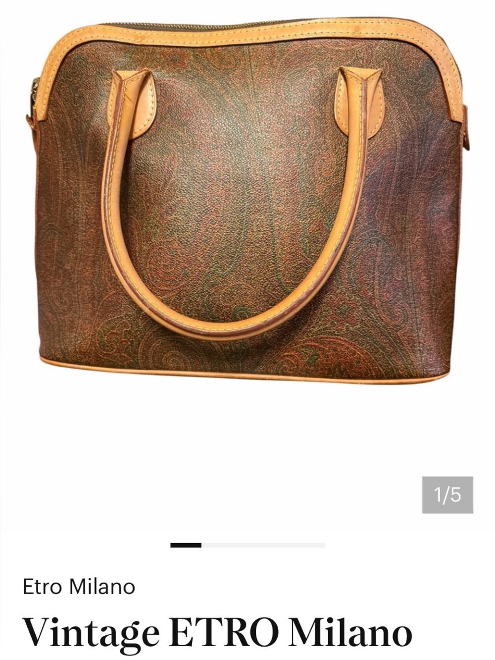 Leather Etro handbag for Ladies